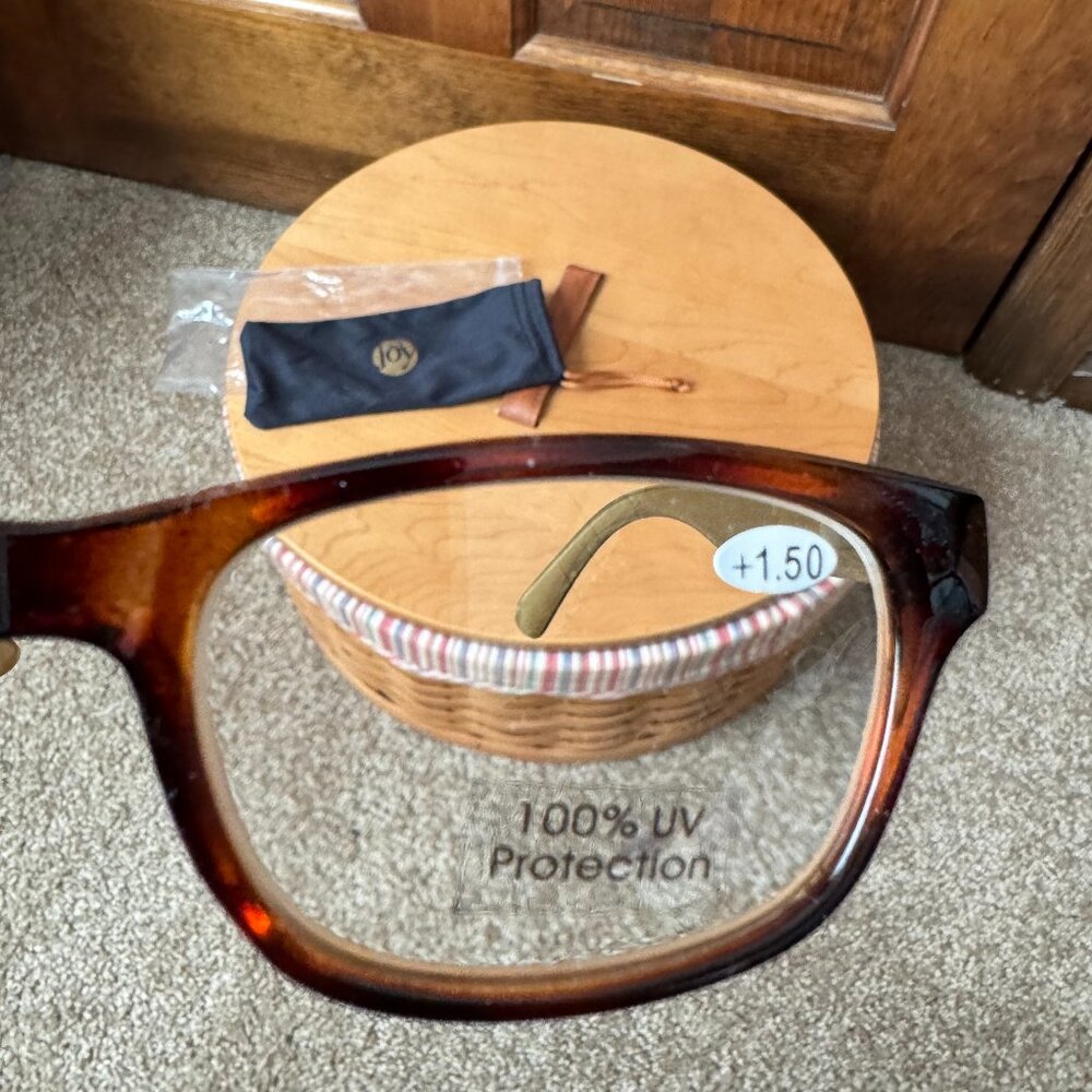 NWOT Joy Mangano #1 Tortoiseshell Framed +1.50 Reading Glasses - Picture 3 of 7